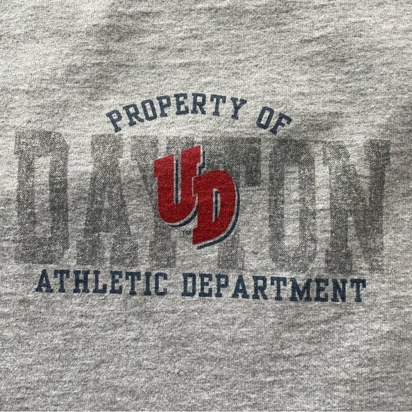 Jansport Vintage UD University of Dayton College Shirt Gray Small FLYERS Tee - Picture 2 of 7